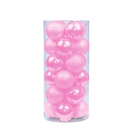 24 stk. 6 cm knusesikre julekulepynt til jul