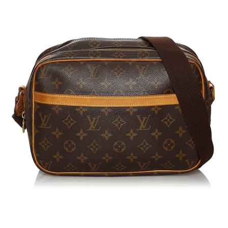 Louis Vuitton Vintage, Pre-owned Reporter PM Monogram Crossbody bag Bruin, Dames, Maat:ONE Size,Canvas
