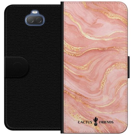 Kompatibelt Lommeboketui til Sony Sony Xperia 10 Cactus and Friends – RoseGoldFlow