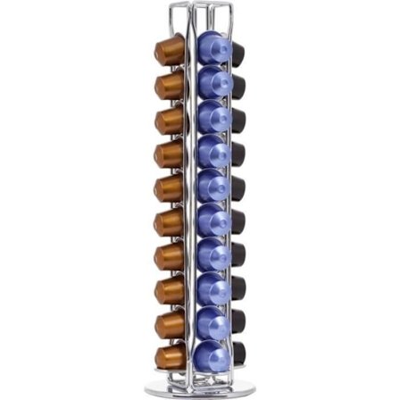 Nespresso Kapseliteline - Pyörivä - Ruostumaton teräs - Sininen - Vetää 40 kapselia