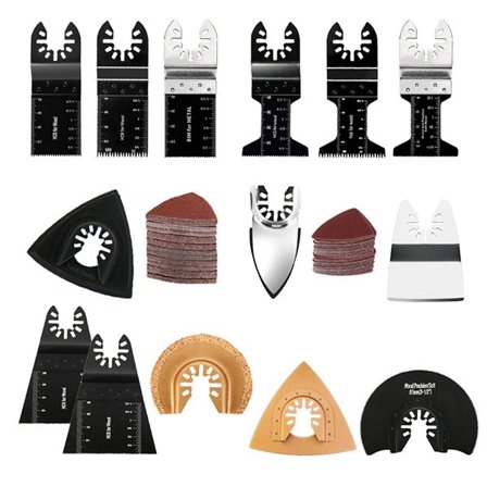 Sagblader og slipepapir for multiverktøy 123 deler - for tre, metall og polering