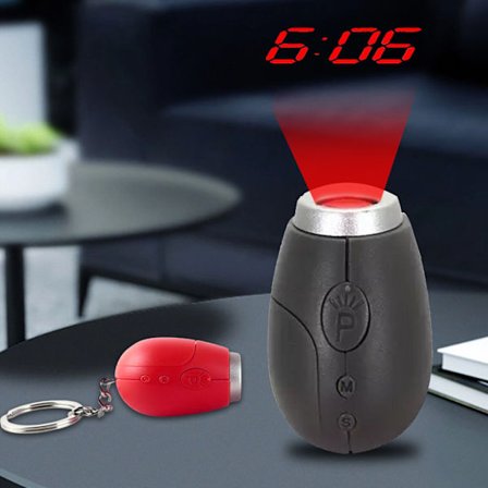 LED LCD voice call digital projection alarm clock time temperature projector