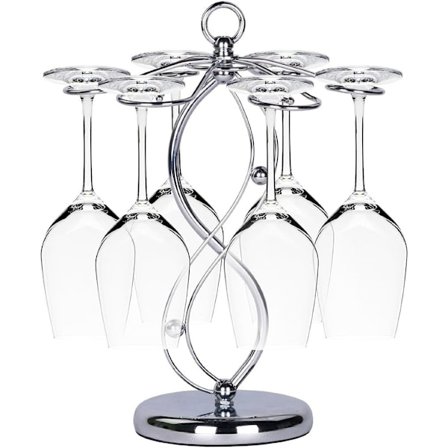 Vinstativ i rustfrit stål, elegant tørrestativ til vinglas/vinglasstativ/opbevaring af vinglas-XF9-