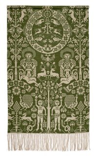 Wandbehang die Schöpfung, antikblau Olivegrün