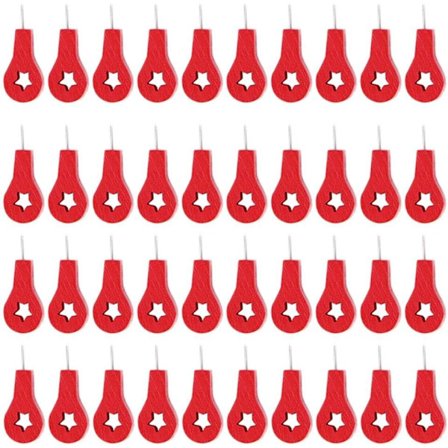 40 st tryckknappar, dekorativa röda tryckknappar, kartmönstermarkering Pi