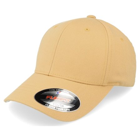 Kinder Flexfit - Beige flexfit Cap - Kinder Wooly Combed Curry Flexfit @ Hatstore