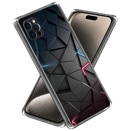 Deco iPhone 15 Pro Max skal - Svart Triangel