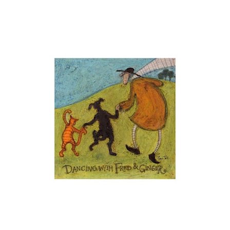 Sam Toft Dancing With Fred & Ginger Print 30cm x 30cm Grön/Orange