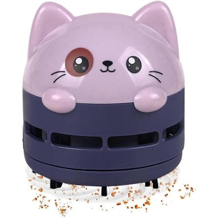 Mini Støvsuger for Skrivebord, Mini Smulestøvsuger, Stille og Energibesparende Trådløs Støvsuger