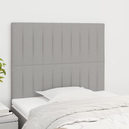 Vidaxl Huvudgavlar 2 St Ljusgrå 90x5x78/88 Cm Tyg Grå
