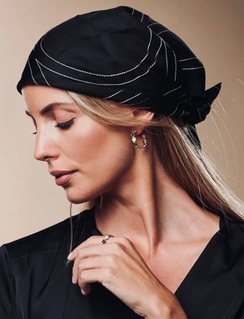 Bud to rose Calista Hoop Ivory/Black/Silver - Gold - ONE SIZE