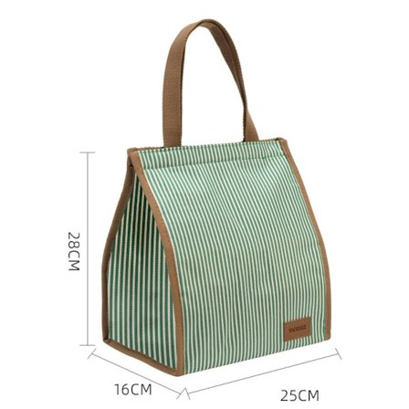 Thermal Lunch Bag Isolerad Cool Food Bag GRÖN
