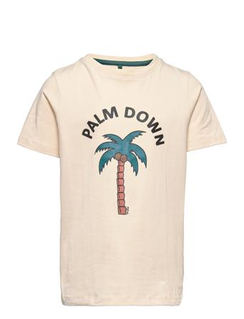 Tncalm S_S Tee T-shirt Beige The New