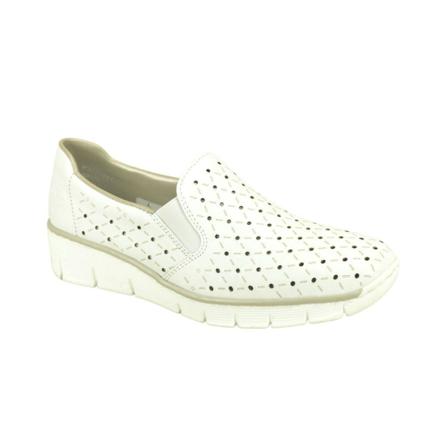 Rieker, Print Loafer DZ Wit, Dames, Maat:41 EU