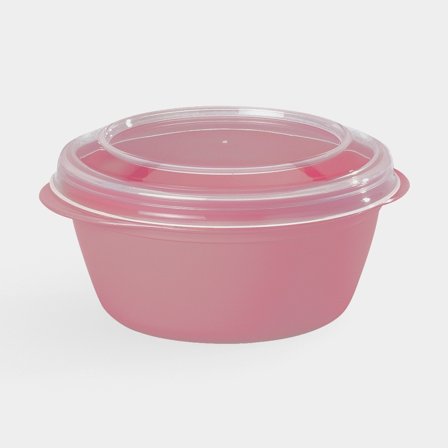 Brotdose Nordiska Plast Everyday Rund, transparent/altrosa, 250 ml - Boot