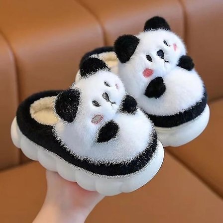 Børne tegneserie Panda Vinter Sutsko Plys Dyr Varme Bomuldssko Til Drenge Og Piger Indendørs Hjemmesko