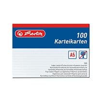 HERLITZ index cards 100 pcs. Lin. white
