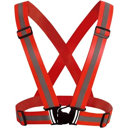 2-pakning Refleksvest Justerbar Sikkerhet Høy Synlighet Sportsutstyr for Utendørs Nattløping Sykling Vandring rød