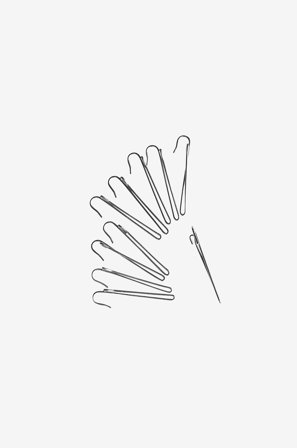 Jotex - 1-fingerkrok 10-pack - Extra Hög Sølv - VIRRE - Kjøp Gardintilbehør hos Jotex