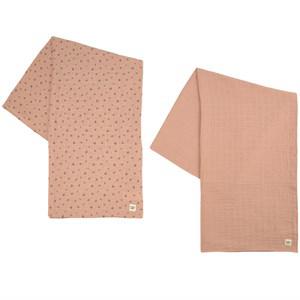 Buddy & Hope 2-Pack Berries/Solid Muslin Blankets One Size - Textile - One size - Brown