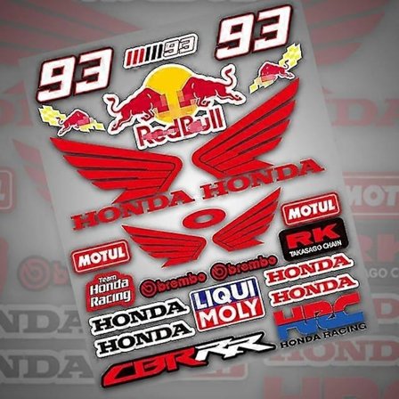 Kompatibel med Honda Klistermærker Decals Motorcykel Tank Logo Kit-Perfet