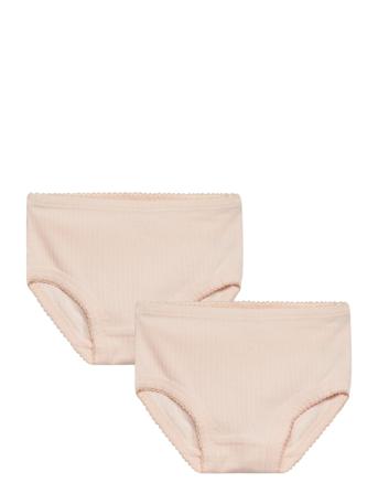 Rib Jersey 2Pack Underpants Night & Underwear Underwear Panties Vaaleanpunainen Copenhagen Colors