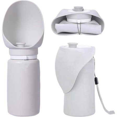 Hundevannflaske, Hundedrikkeflaske for reiser, Sammenleggbar silikonflaske for kjæledyr, Bærbar vanndispenser for kjæledyr, Utendørs drikkekopp for 