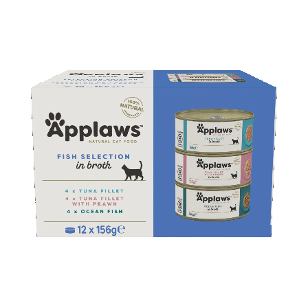 Applaws - Cat Tins Fish Selection i kjøttkraft 12x156 g - Katt - Kattefôr & kattemat - Våtfôr og våtmat - ZOO.no