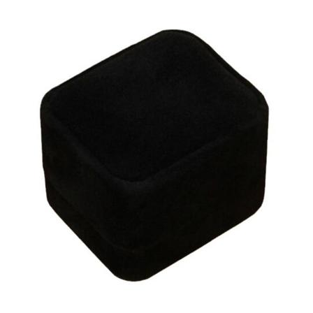 Fløyels Smykkeboks, Kvadratisk Flanell Ringboks, Ringboks, Øreboks, for Forlovelse, Frieri, Bryllup, Jubileum, Minnedag (40 x 45 x 40 mm)