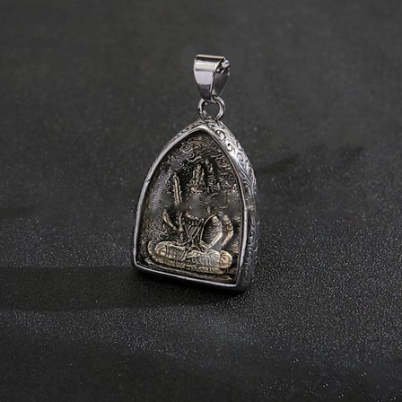 Buddha Vedhæng Bueformet Etnisk Stil Smuk Praktisk Rustfrit Stål Smykke til Amulet Dekoration Gaver Bodhisattva Akasharbha