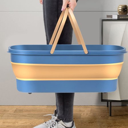 Hopfällbar hink, bärbar tvättställ hopfällbar hink, mopphink, smutsig trasa, fiske bärbar bekväm korg för rengöring av moppar, camping, baklucka