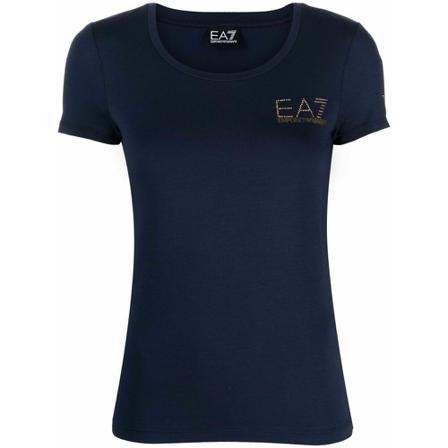 Emporio Armani Ea7, T-Shirts Blauw, Dames, Maat:S