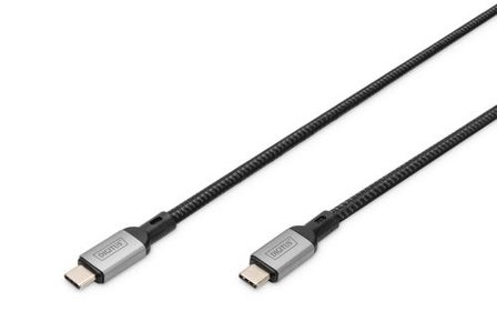 Digitus USB 4 connection cable. TypeC to TypeC. AL-Housing PP Braid 4Ka60Hz. PD3.0. 20Gbits/s. 3m. bl.