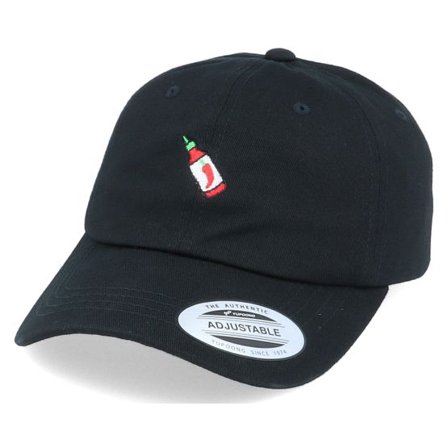 Hatstore - Svart unconstructed Keps - Hatstore x Kevin Bang - Sriracha Hot Chili Sauce Black Dad Cap @ Hatstore