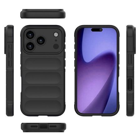 iPhone 17-PRO-MAX telefoncover, blødt cover, sort