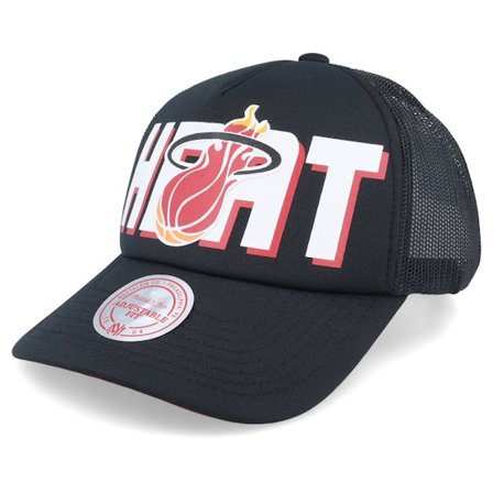 Mitchell & Ness - NBA Schwarz trucker Cap - Miami Heat Billboard Hwc Black Trucker @ Hatstore