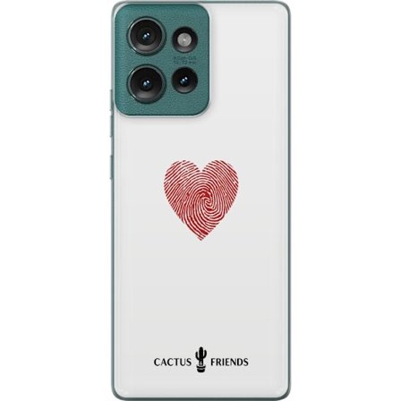 Kompatibel Mobilcover til Motorola Motorola Edge 50 Cactus and Friends - Fingerprint Love