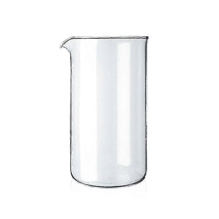8-Koppars Kolv Ersättning i Glas, 1L Transparent, 10cm Diameter