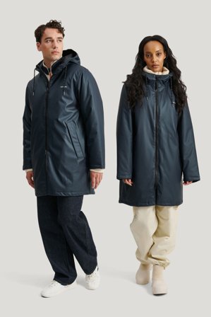 Tretorn Wings Padded Rain Coat — Vandtætte Jakke Dame/Herre — Blå | Ydertøj, Gummistøvler, Jakker & Regntøj til Dame, Herre & Børn