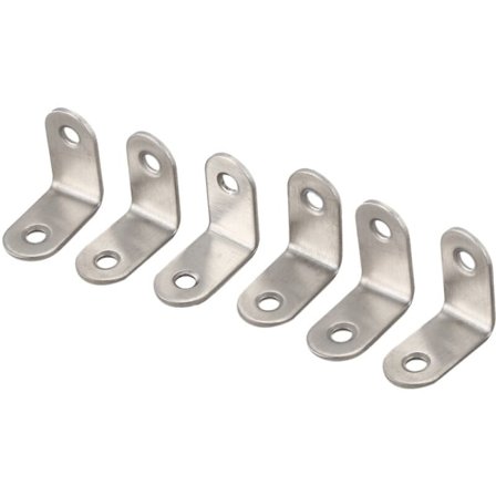6 stk. 30x30mm Metal Hjørnebeslag Samling Højre Vinkel Beslag Sølv