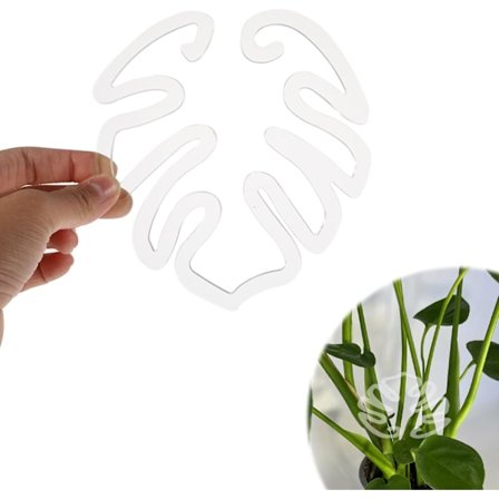 2 stk. Monstera Plantestøtte Indendørs Plantestøtte Pinde Plantestængelstøtte Bladklemme Til Planter Plast Klar Monstera Formet Pind Til Udendørs 