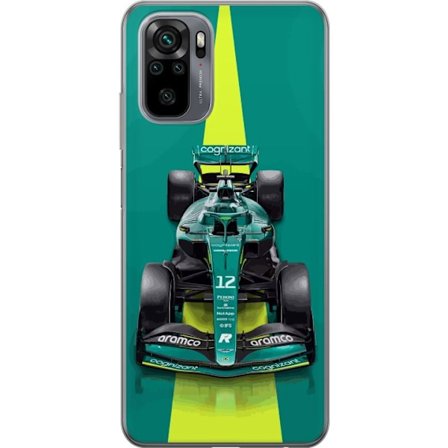 Yhteensopiva Puhelinkuori Xiaomi Xiaomi Redmi Note 10 Aston Martinin Formula 1 -auto vihreässä kilpailumuotoilussa, jossa on moderni studiosentuntma