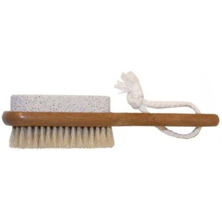 Fotbørste med pimpstein og børste