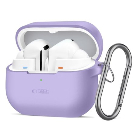 Tech-Protect Samsung Galaxy Buds 3 / 3 Pro / 3 FE Skal Silikon Hook Lavender