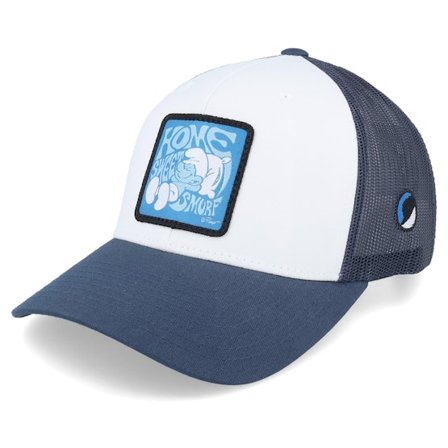 The Smurfs - Home Sweet Smurf Patch White/Navy Trucker Trucker White Cap - @ Hatstore