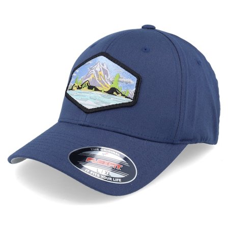 Wild Spirit - Island Patch Navy Flexfit Flexfit Blue Cap - @ Hatstore
