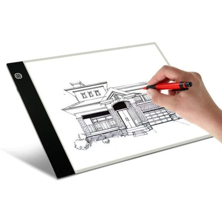 A4 Lysbord tegnebrett / skriveplate med LED-belysning