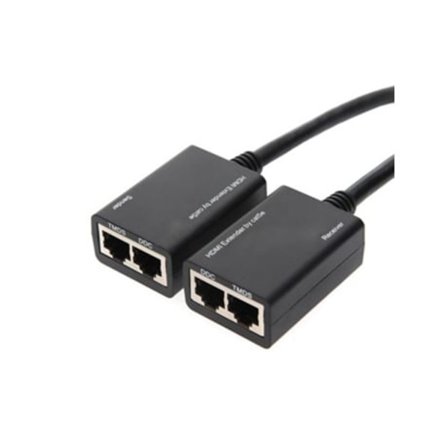 HDMI Repeater/Extender via Cat5E/Cat6 Nettverkskabel Opptil 30M 1080P