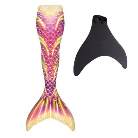 Adult Reinforced Mermaid Tail For Swimming, Monofin Included