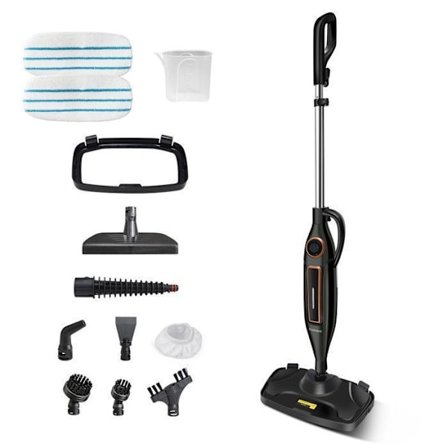 Dampmoppe - KOTICIDSIN - 12 i 1 - 1250W - 330 ml - Fjerner 99,9% af virus og bakterier